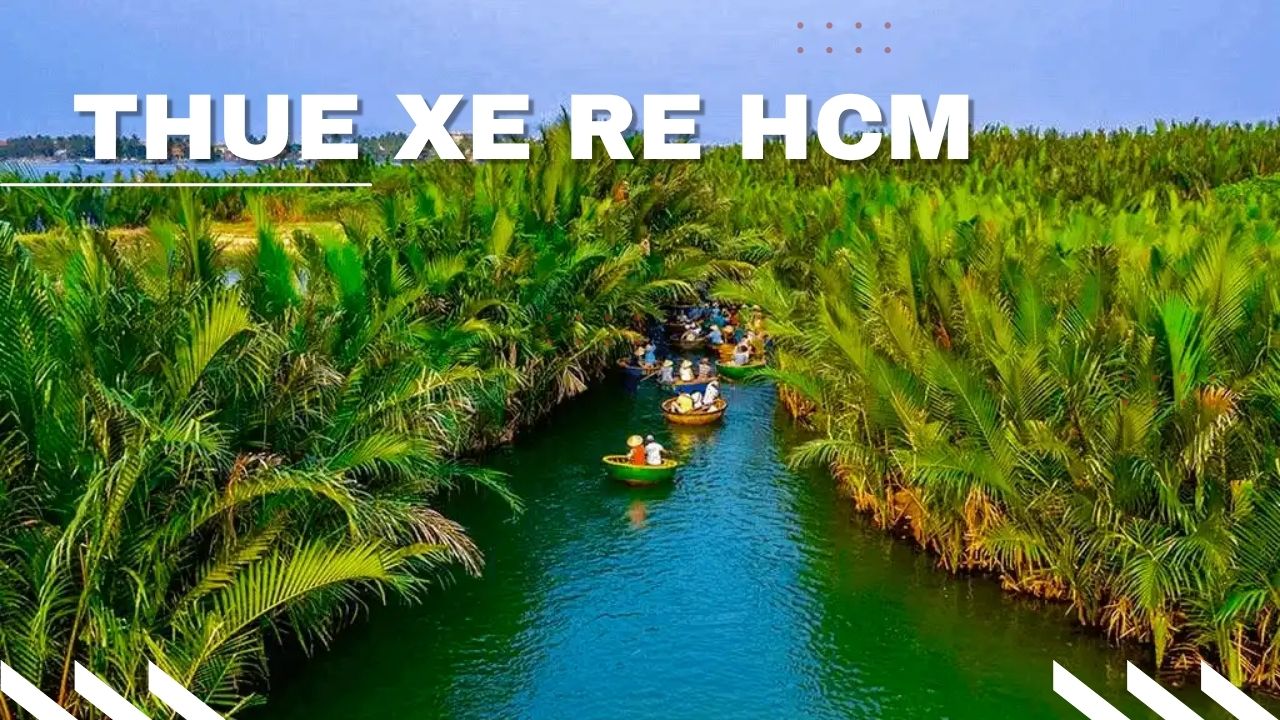 Xe 16 chỗ Solati đang đỗ tại khu vực vườn dừa/khu du lịch sinh thái, minh họa dịch vụ Thuê Xe Đi Bến Tre cho đoàn tham quan.