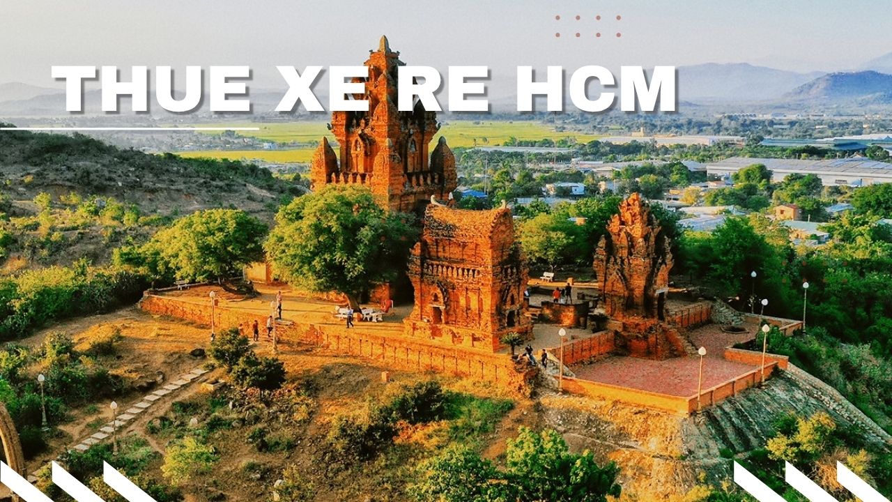 Xe 16 chỗ Solati/Transit đang đón đoàn khách du lịch tại Ninh Thuận, minh họa dịch vụ Thuê Xe Đi Ninh Thuận cho đoàn tham quan, teambuilding biển.